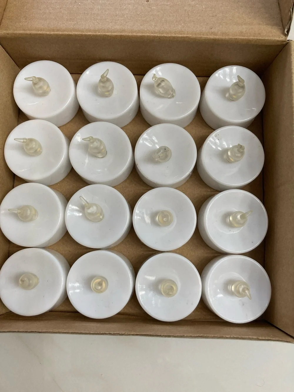 Set of White LED Tea Light Candles (Qty 48)